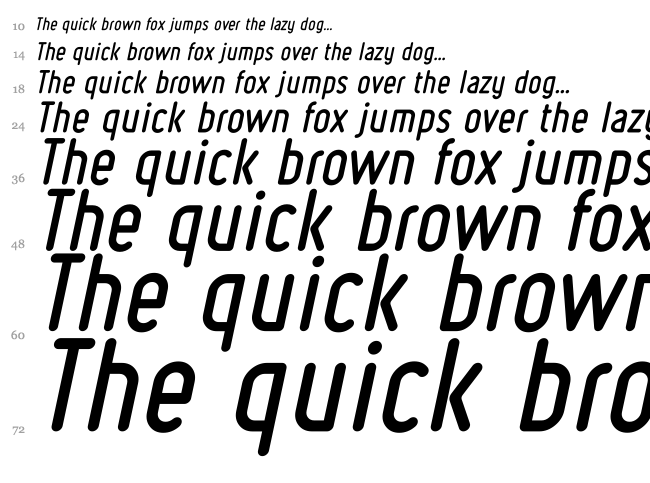 Ruler Volume font waterfall
